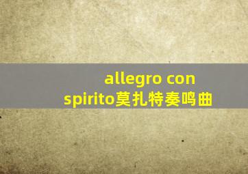 allegro con spirito莫扎特奏鸣曲